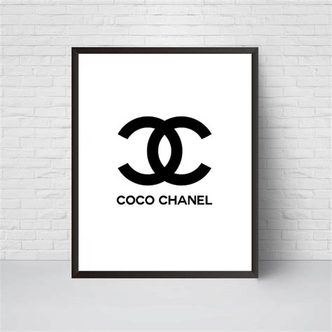 black and white chanel prints|black and White Chanel art.